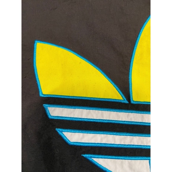 Adidas Originals Shadow Trefoil Jacket Black Yellow Blue Colorblock Logo Men's S - Picture 11 of 15